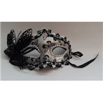 Ficha técnica e caractérísticas do produto Máscara de Carnaval com Borboleta Prata - Unidade