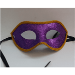 Ficha técnica e caractérísticas do produto Máscara de Carnaval com Glitter Roxa - Unidade