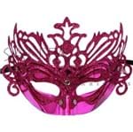 Ficha técnica e caractérísticas do produto Máscara de Carnaval Veneziana Pink - Unidade