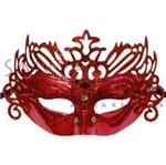 Ficha técnica e caractérísticas do produto Máscara de Carnaval Veneziana Vermelha - Unidade
