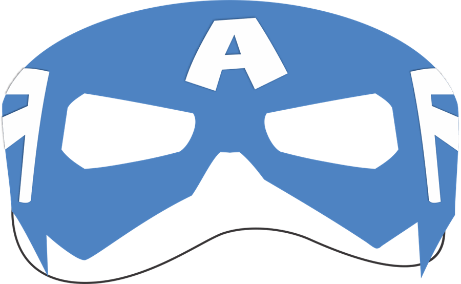 Ficha técnica e caractérísticas do produto Máscara de EVA Capitão América - 01 Unidade