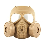 Ficha técnica e caractérísticas do produto Máscara de gás campo tático máscara máscara de caveira Duplo vento Tambor Com Fan Gas
