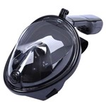 Ficha técnica e caractérísticas do produto Mascara de Mergulho Full Face com Suporte para Camera Anti Embaçamento Mergulhador Gg Preta