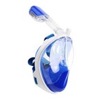 Ficha técnica e caractérísticas do produto Mascara de Mergulho Full Face Snorkel Anti Embaçamento Suporte Camera - Azul - G/GG
