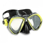 Ficha técnica e caractérísticas do produto Máscara de Mergulho Fun Dive Onix - Amarelo/Preto