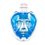 Máscara de Mergulho Mormaii Full Face para Snorkeling Odyssey / Azul-Transparente / G