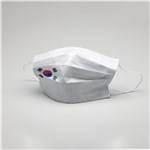 Máscara de Proteção Facial Dupla Tecido C/ Forro TNT Lavável Reutilizável Diamond Coreia do Sul Branco