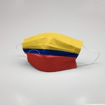 Máscara de Proteção Facial Dupla Tecido c/ Forro TNT Lavável Reutilizável Venezuela
