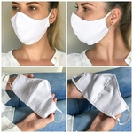 Ficha técnica e caractérísticas do produto Máscara Facial Lavável de Malha de Algodão 5 Unidades - Branco