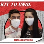 Ficha técnica e caractérísticas do produto Máscara De Proteção Reutilizável em Tecido duplo 100% algodão anatômica Kit 10 unid.