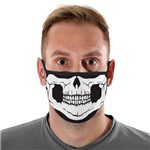 Máscara de Tecido com 4 Camadas Lavável Adulto - Caveira - Mask4all