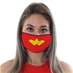 Máscara de Tecido com 4 Camadas Lavável Adulto - Mulher Maravilha - Mask4all
