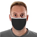 Ficha técnica e caractérísticas do produto Máscara de Tecido com 4 Camadas Lavável Adulto - Preto e Branco - Mask4all
