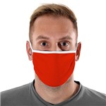 Máscara de Tecido com 4 Camadas Lavável Adulto - Vermelho e Branco - Mask4all