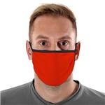 Máscara de Tecido com 4 Camadas Lavável Adulto - Vermelho e Preto - Mask4all
