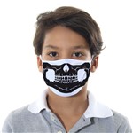 Máscara de Tecido com 4 Camadas Lavável Infantil - Caveira Branca - Mask4all U