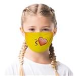 Ficha técnica e caractérísticas do produto Máscara de Tecido com 4 Camadas Lavável Infantil - Emoji Beijo - Mask4all M