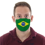 Máscara de Tecido Dupla Camada Lavável Adulto - Brasil - Funny Faces