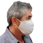 Ficha técnica e caractérísticas do produto Mascara de Tecido Lavavel Branca com Dupla Proteção