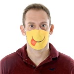 Ficha técnica e caractérísticas do produto Máscara de Tecido Lavável Dupla Camada Adulto - Emoji Língua
