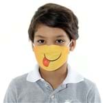 Ficha técnica e caractérísticas do produto Máscara de Tecido Lavável Dupla Camada Infantil - Emoji Língua