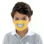 Ficha técnica e caractérísticas do produto Máscara de Tecido Lavável Dupla Camada Infantil - Emoji Sorrindo