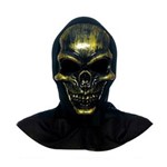 Ficha técnica e caractérísticas do produto Máscara de Terror Caveira Ouro Acessório Carnaval Fantasia - Dourado