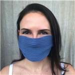 Ficha técnica e caractérísticas do produto Máscara Dupla em Tricot Azul