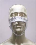 Máscara Fabiola Molina em Tecido e Material Plástico Branco para Proteção Individual