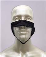 Máscara Fabiola Molina em Tecido e Material Plástico Preto para Proteção Individual