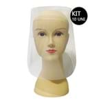Ficha técnica e caractérísticas do produto Mascara Face Shield Kit 10 Uni Facial Escudo Epi