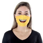 Ficha técnica e caractérísticas do produto Máscara de Tecido Lavável Dupla Camada Adulto - Emoji Sorriso