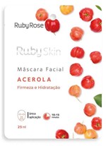 Ficha técnica e caractérísticas do produto Mascara Facial de Tecido Acerola Ruby Rose - Unidade