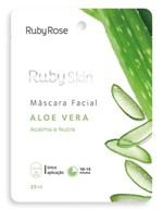 Ficha técnica e caractérísticas do produto Mascara Facial de Tecido Aloe Vera Ruby Rose - Unidade