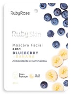 Ficha técnica e caractérísticas do produto Mascara Facial de Tecido Blueberry e Banana Ruby Rose - Unidade