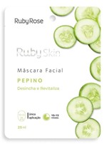 Ficha técnica e caractérísticas do produto Mascara Facial de Tecido Pepino Ruby Rose - Unidade