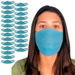 Máscara Facial Descartável TNT 100% Polipropileno Kit com 25 Unidades Azul Claro - Indigo