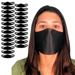 Ficha técnica e caractérísticas do produto Máscara Facial Descartável TNT 100% Polipropileno Kit com 25 Unidades Preto - Indigo