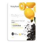 Ficha técnica e caractérísticas do produto Máscara Facial Detox Cicatrizante Limão e Carvão - Ruby Rose