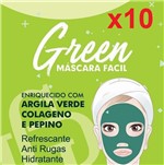 Ficha técnica e caractérísticas do produto Máscara Facial Green Argila Verde Colageno e Pepino 10g Kit C/10 - Di Grezzo