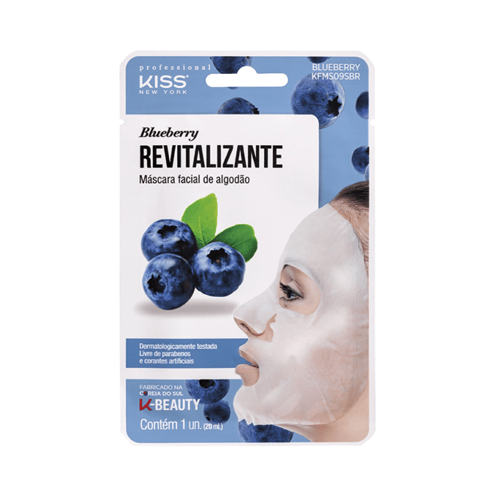 Ficha técnica e caractérísticas do produto Máscara Facial Kiss New York Revitalizante Blueberry