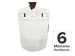 Ficha técnica e caractérísticas do produto Máscara Facial Protetora - Protetora de Rosto - 6 Unidades - Akikola