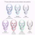 Ficha técnica e caractérísticas do produto Máscara Facial Rejuvenecedora com 7 Cores de Led. Única Máscara para Tratamento Também no Pescoço.