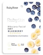 Ficha técnica e caractérísticas do produto Máscara Facial Ruby Rose Skin 2 em 1 Blueberry e Banana - Lojadotel