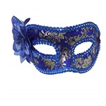 Ficha técnica e caractérísticas do produto Mascara Fantasia Carnaval kit 6 uni Festa Eventos Azul