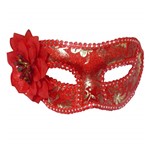 Ficha técnica e caractérísticas do produto Mascara Fantasia Carnaval kit 6 uni Festa Eventos Vermelho