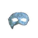 Ficha técnica e caractérísticas do produto Máscara Flávius Luxo - Tecido Veludo - Pedras e Adornos - Azul Claro -