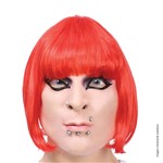 Ficha técnica e caractérísticas do produto Máscara Homem com Chanel Vermelha e Piercing - Halloween