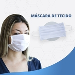 Máscara Lavável Não Descartável De Tecido Hospitalar - Kit com 10 Peças