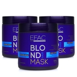 Ficha técnica e caractérísticas do produto 3 Máscara Matizadora EFAC Blond Hair - 500g cada